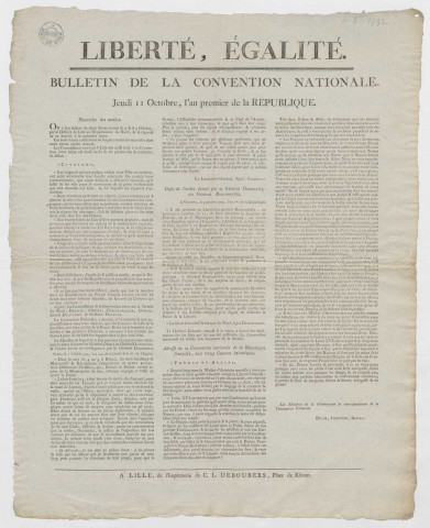 Bulletin de la Convention nationale