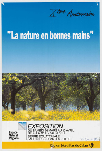 La nature en bonnes mains. Lille serre équatoriale du jardin des plantes. Espace naturel régional région Nord-Pas-de-Calais.
