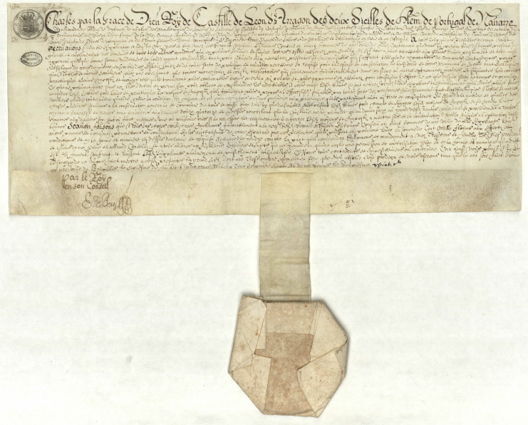 Lettres patentes de Charles II autorisant la Ville à lever la somme de 100.000 florins sur les dépenses de guerre – Archives municipales de Lille - PAT/137/2600