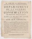 Lille, salle d'audience de la municipalité. Adjudication de la construction d'une prison militaire dans l'emplacement du domaine national