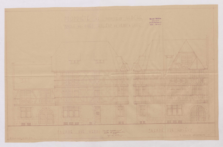 Angle 17 rue Halévy, 2 rue Verdi.