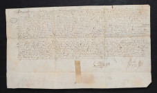 Enquête testimoniale devant la Gouvernance sur le privilège de non-confiscation dans la ville et la châtellenie de Lille même en cas d'hérésie, de lèse-majesté, de sodomie, de « désespoir », de fausse-monnaie et de rapt, même si les coupables ont été suppliciés (30 décembre 1545).