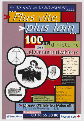 Musée d'Histoire Naturelle. Exposition "Plus vite, plus loin, 100 ans d'histoire des télécommunications".