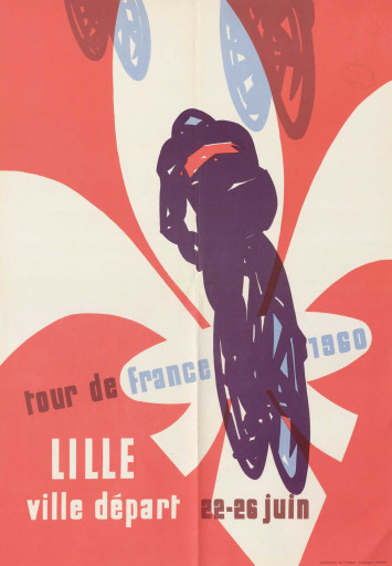 Affiche « Lille, ville-départ tour de France 1960 » - Archives municipales de Lille - 3R/2/83