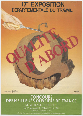 Chambre de commerce de Lille. 17ème exposition départementale du travail avec le concours des meilleurs ouvriers de France