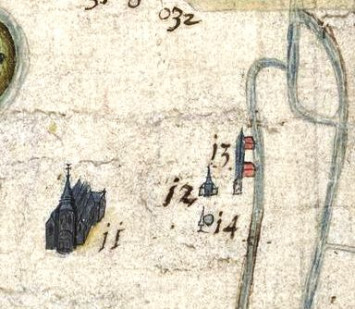 Extrait du plan de Lille petitement - Archives municipales de Lille - PAT/93/1701