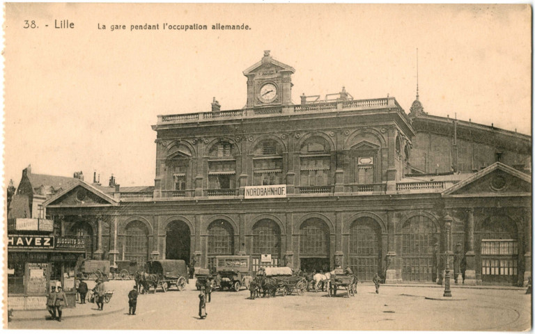 Lille. - La gare pendant l'occupation allemande