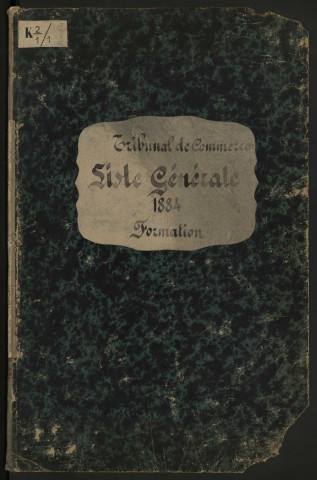 Tribunal de commerce, 1884.