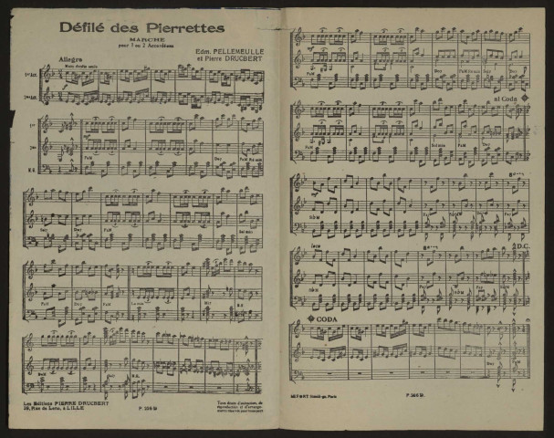 Défilé des pierrettes, musique Pierre Drucbert et Edmond Pellemeulle