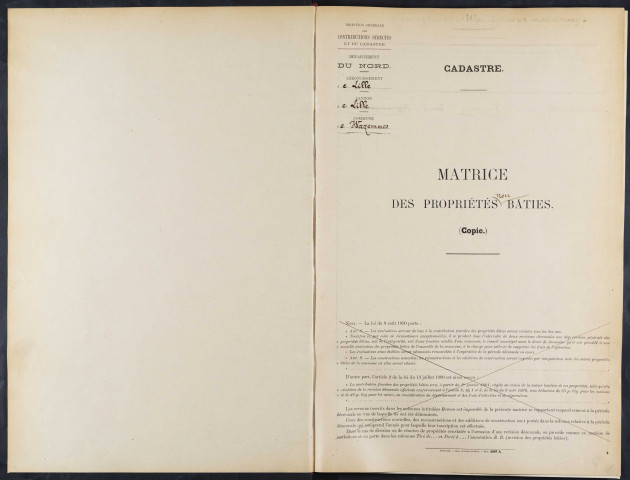 Table et cases 1-580