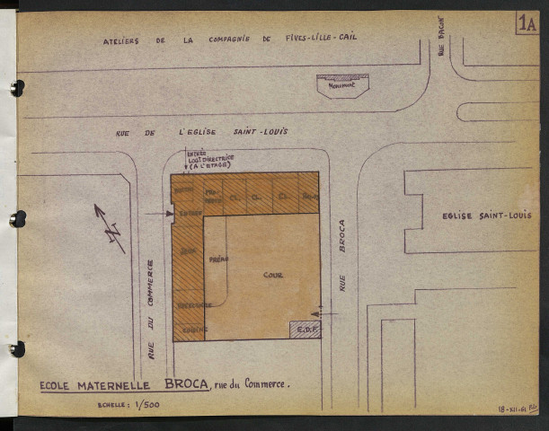 Ecole maternelle Broca, rue du commerce