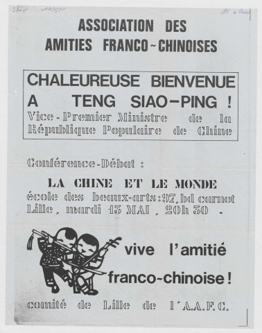 Conférence-débat "La Chine et le monde" organisée par l'association des amitiés Franco-chinoises à l'école des Beaux-Arts.
