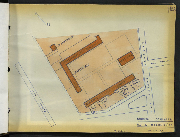 Groupe Marquillies (écoles Paul Painlevé, Hector Mallot, La Bruyère), rue Lazare Gareau