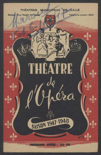 Programme de l'Opéra, saison 1947-1948 - Archives municipales de Lille - 2R4/391 -