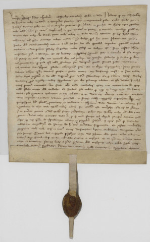 Attestation de l'official de Tournai portant consentement par Adèle, femme de Gautier de Haulede, à la vente faite par son mari d'une dîme à Gits, lieudit Dediepbroech.