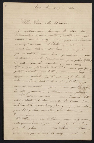 Correspondance entre Eugène et Lydie Deplechin et Maria, sœur d'Eugène Deplechin.