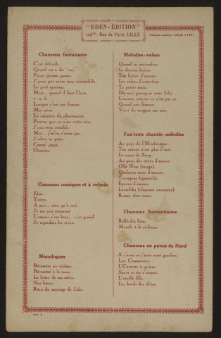 L'poste à galène, paroles Simons