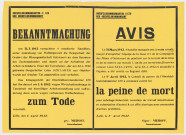 Peine de mort contre le terroriste Léon Szklazek pour sabotage industriel.