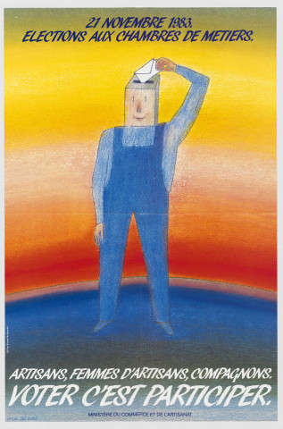 Ministère du Commerce et de l'Artisanat. Chambres de métiers. Elections du 21 novembre 1983.