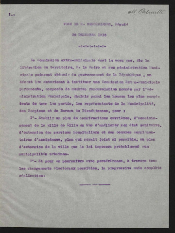 La question du logement ouvrier. Rapport par M Guesquière, député