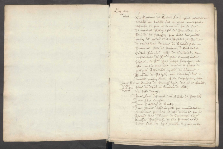 Registre aux professions et choses notables des Urbanistes de Lille