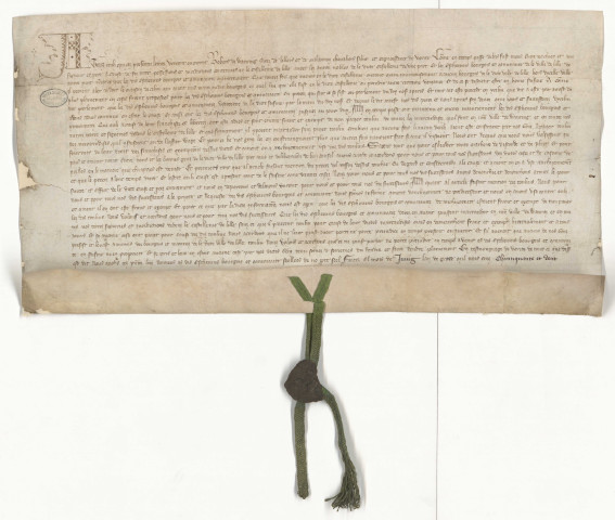 Déclaration de Robert de Wavrin, seigneur de Lillers et de Malannoy au sujet de ce procès (juin 1352).