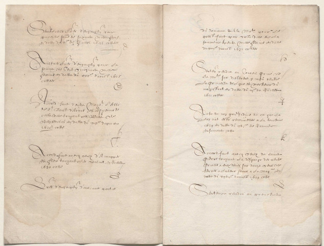Inventaire des archives de la Trésorerie de la ville de Lille, par Alard Cuvillon, écuyer, procureur de la ville (30 septembre 1643).