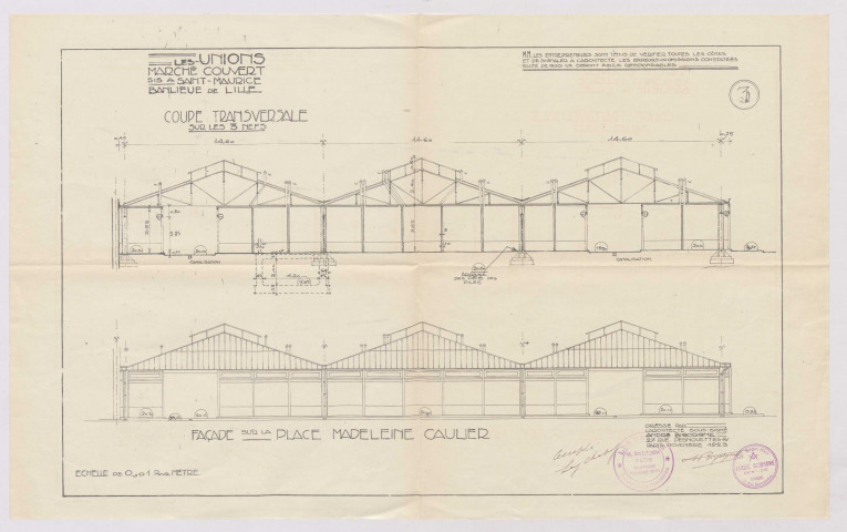 Place Madeleine Caulier, angle rue du Repos et 39 rue Rabelais.