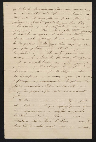 Correspondance entre Eugène et Lydie Deplechin et Maria, sœur d'Eugène Deplechin.
