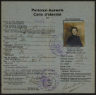 Carte d'identité - Personal Ausweis d'Adolphine Malfait