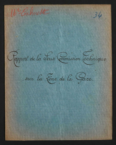 Rapport sur la zone de la gare