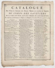 Catalogue des noms et surnoms des doyen, maîtres en exercice et suppôts du corps des savetiers de la ville de Lille