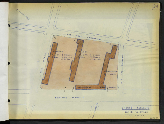 Groupe Roger Salengro (écoles Ampère, Boucher de Perthes, André), rue Paul Lafargue