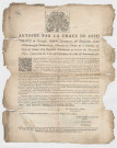 Proclamation d'Antoine d'Holstein, gouverneur de Lille, concernant la chasse