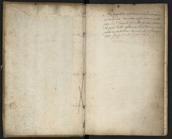 Inventaire et récépissé des actes et contrat passés par Maître Joseph Cornille Caullet et successeurs, notaires royaux de la résidence de Lille et par eux rapportés au tabellion dudit Lille. [inventaire détaillé et par ordre chronologique des articles n°14967 à 14982]