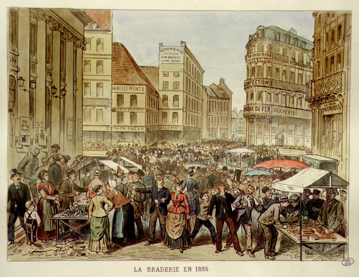 La braderie de Lille en 1885. Album Boldoduc. Bibliothèque municipale de Lille