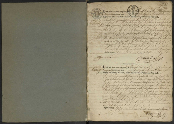 1826 du 23 juin au 31 décembre