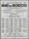 Ministère d'état chargé des affaires culturelles. Région de la cour d'Appel de Douai. Ordre des architectes. Départements du Nord et du Pas-de-Calais. Année 1971.