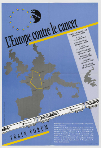L'Europe contre le cancer. Train forum du 18 au 25 octobre 1989.