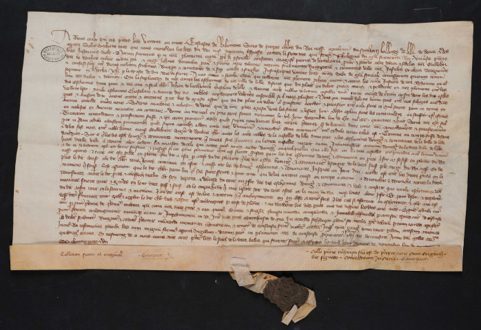 Arrêt du Parlement de Paris au sujet de l'accord entre Guilbert, seigneur de Roubaix, chevalier, et la ville de Lille, concernant le privilège d'arsin (16 décembre 1348).
