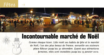 Article sur le marché de Noël de 2012, paru dans Lille magazine de décembre 2011  - Archives municipales de Lille - 981W/45