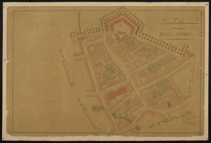 Plan de Lille en 1745