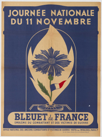 Office National des Anciens Combattants et Victimes de Guerre. Journée nationale le 11 novembre.