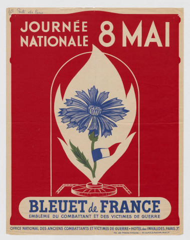 Journée nationale du 8 mai. Bleuet de France.