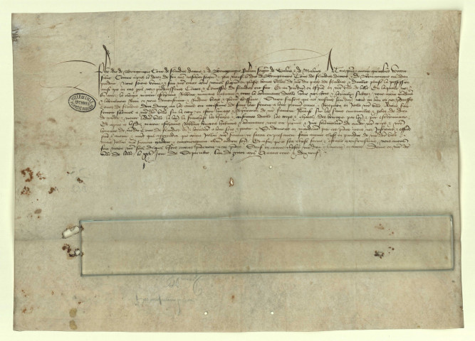 Lettres patentes de Philippe le Bon portant serment de respecter les privilèges de la ville à l'occasion de son entrée à Lille (25 septembre 1419).