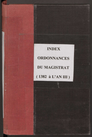 Index des ordonnances