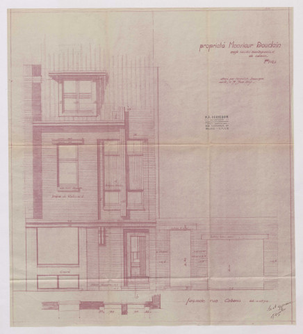 Angle 44 rue Cabanis, 29 rue des Montagnards.