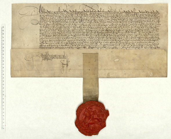 Lettres-patentes de Philippe le Beau autorisant la prolongation de la foire commençant le 27 août (25 octobre 1483).