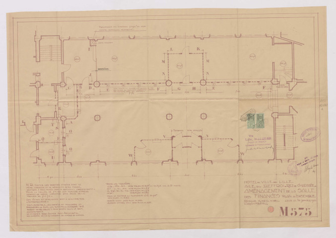 Délibération n°3663 - Hôtel de Ville. Aile du Beffroi. Rez de chaussée. Installation de guichets et d'un tambour d'entrée. Adjudication.