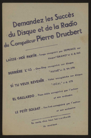 La valse d'adieu, paroles Simons, musique Pierre Drucbert et Jackie Merval